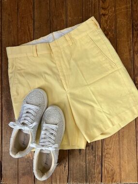 Vintage 80s Women’s Chino shorts Yellow Carroll Reed high-quality